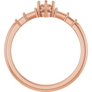 14K Rose Gold 5x3.5 mm Oval Ring Mounting – image 4