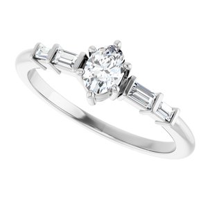 Continuum Sterling Silver 5x3.5 mm Oval Ring Mounting – image 8