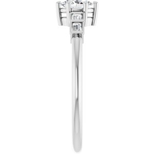 10K White Gold 5x3.5 mm Oval Ring Mounting – image 7