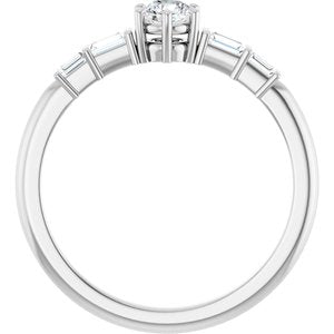 Sterling Silver 3.8 mm Round Ring Mounting – image 3