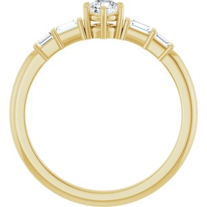 14K Yellow Gold 3.8 mm Round Ring Mounting – image 3