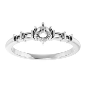 Continuum Sterling Silver 3.8 mm Round Ring Mounting – image 6