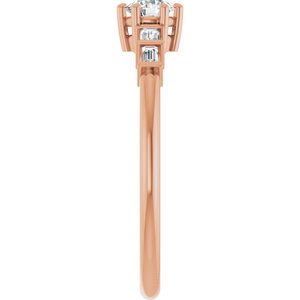 10K Rose Gold 3.8 mm Round Ring Mounting – image 7
