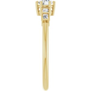 18K Yellow Gold 3.8 mm Round Ring Mounting – image 7