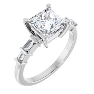 Platinum 6.5x6.5 mm Square Ring Mounting