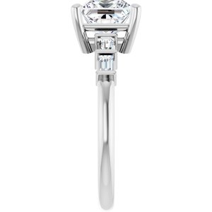 Continuum Sterling Silver 6.5x6.5 mm Square Ring Mounting – image 7