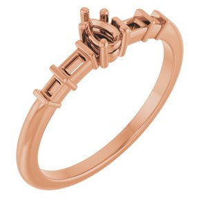 10K Rose Gold 4x2.5 mm Pear Ring Mounting – image 2