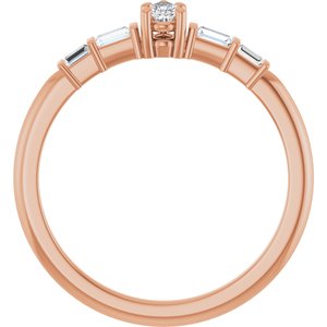 18K Rose Gold 4x2.5 mm Pear Ring Mounting – image 3