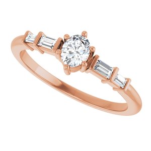 14K Rose Gold 4.5x3.5 mm Oval Ring Mounting – image 8