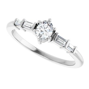 14K White Gold 4.5x3.5 mm Oval Ring Mounting – image 8