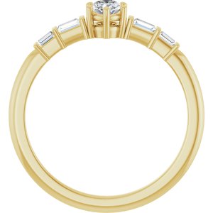 10K Yellow Gold 4.5x3.5 mm Oval Ring Mounting – image 3