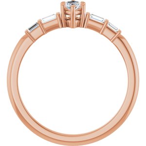 14K Rose Gold 5x3 mm Marquise Ring Mounting – image 3