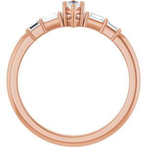 10K Rose Gold 4.5x2.5 mm Marquise Ring Mounting – image 3