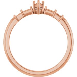 14K Rose Gold 4.5x2.5 mm Marquise Ring Mounting – image 4