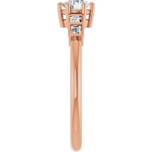 10K Rose Gold 4.4 mm Round Ring Mounting – image 7