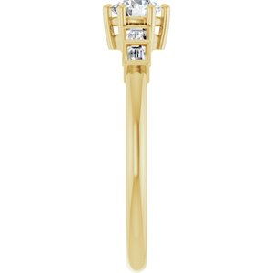 18K Yellow Gold 4.4 mm Round Ring Mounting – image 7