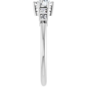 14K White Gold 4.4 mm Round Ring Mounting – image 7
