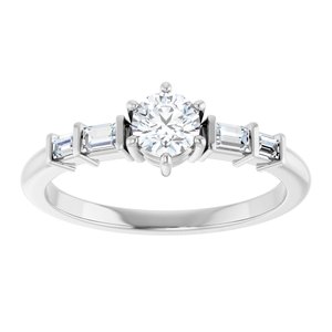 Continuum Sterling Silver 4.4 mm Round Ring Mounting – image 5