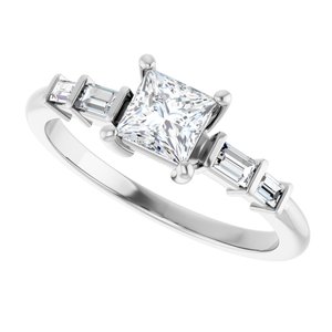 Continuum Sterling Silver 4.5x4.5 mm Square Ring Mounting – image 8