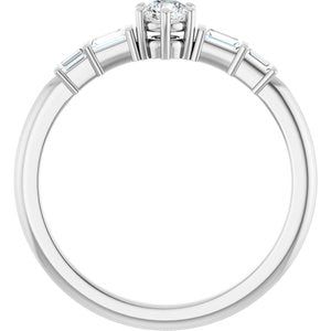 10K White Gold 3.4 mm Round Ring Mounting – image 3