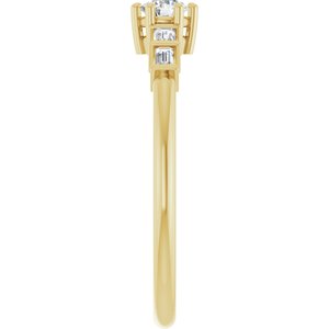 10K Yellow Gold 3.4 mm Round Ring Mounting – image 7