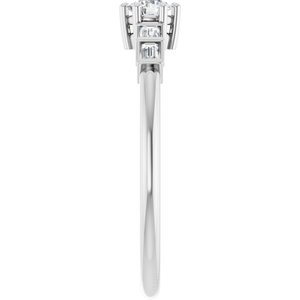 10K White Gold 3.4 mm Round Ring Mounting – image 7