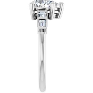 14K White Gold 8x6 mm Pear Ring Mounting – image 7