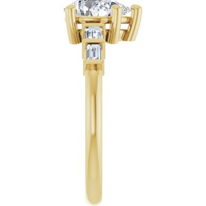 14K Yellow Gold 8x6 mm Pear Ring Mounting – image 7