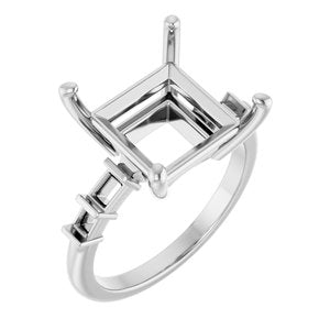 Continuum Sterling Silver 10x10 mm Square Ring Mounting – image 2