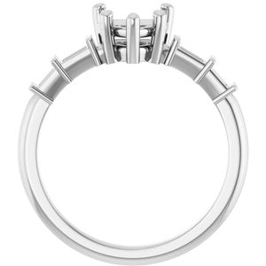 Continuum Sterling Silver 6.5x6.5 mm Heart Ring Mounting – image 4