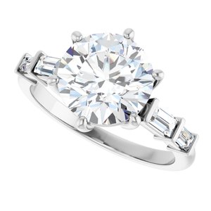 14K White Gold 9 mm Round 1/4 CTW Lab-Grown Diamond Semi-Set Ring – image 8