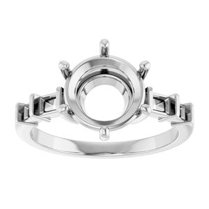 Platinum 9 mm Round Ring Mounting – image 6