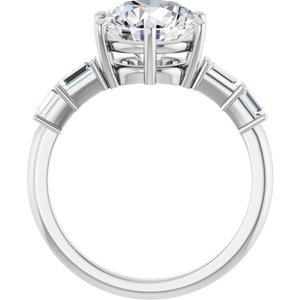 Platinum 9 mm Round 1/4 CTW Lab-Grown Diamond Semi-Set Ring – image 3
