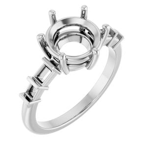 Sterling Silver 9 mm Round Ring Mounting – image 2
