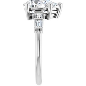 Platinum 10x7 mm Pear Ring Mounting – image 7