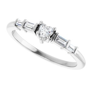 10K White Gold 3x3 mm Heart Ring Mounting – image 8