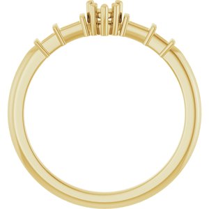 14K Yellow Gold 3x3 mm Heart Ring Mounting – image 4