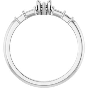 18K White Gold 3x3 mm Heart Ring Mounting – image 4