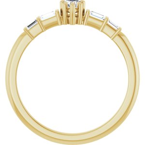 10K Yellow Gold 3x3 mm Heart Ring Mounting – image 3
