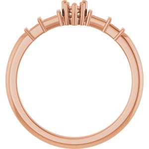 10K Rose Gold 3x3 mm Heart Ring Mounting – image 4
