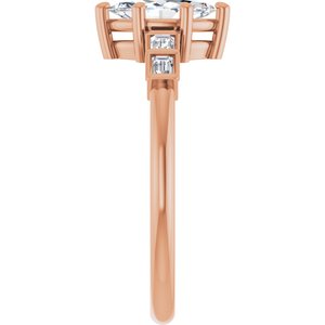 10K Rose Gold 8x4.5 mm Marquise Ring Mounting – image 7