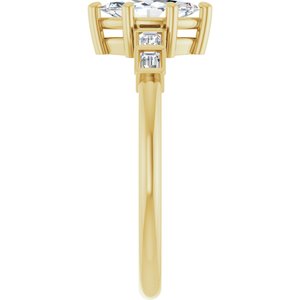 18K Yellow Gold 8x4.5 mm Marquise Ring Mounting – image 7