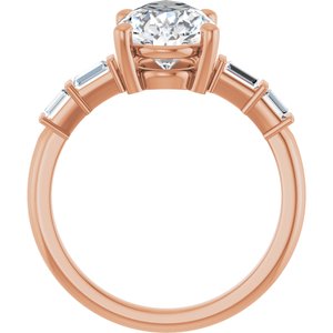 10K Rose Gold 12x7.5 mm Pear Ring Mounting – image 3