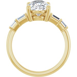14K Yellow Gold 12x7.5 mm Pear Ring Mounting – image 3