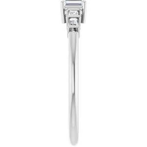 Sterling Silver 3x2 mm Straight Baguette Ring Mounting – image 7
