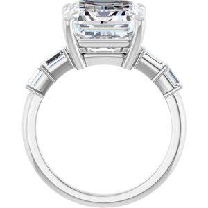 Continuum Sterling Silver 12x10 mm Emerald Ring Mounting – image 3