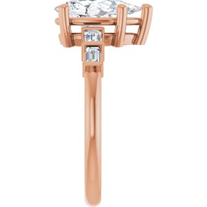 10K Rose Gold 10.5x5.5 mm Pear Ring Mounting – image 7