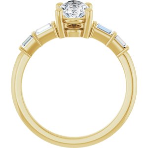 18K Yellow Gold 10.5x5.5 mm Pear Ring Mounting – image 3