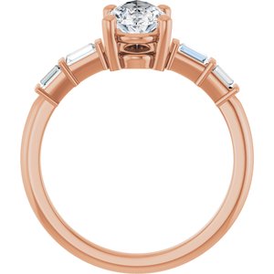14K Rose Gold 10.5x5.5 mm Pear Ring Mounting – image 3