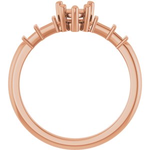 14K Rose Gold 5x5 mm Heart Ring Mounting – image 4